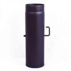 250 Mm - Rauchrohr Mit Drosselklappe 250 Mm In Schwarz