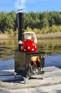 Mini-Ofen "Tiny" Mit Herdplatte, Zeltofen, Terrassenofen, Camping, Outdoor-Kamin