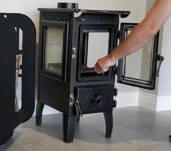 EEK A - Kleiner Dreischeiben-Kaminofen 304-3D Mit Herdplatte - 7,23 KW – Bild 4