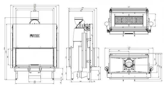 EEK A - Tunnel-Kamineinsatz HITZE Ardente ARD90X41.DGS Mit Hebetür - 18kW – Bild 4
