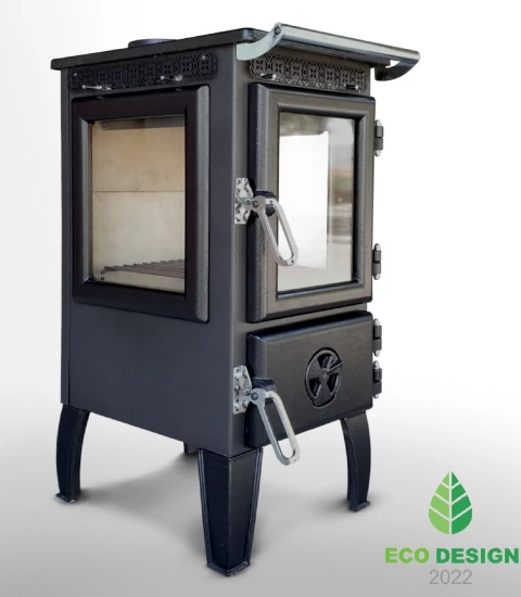 EEK A - Kleiner Dreischeiben-Kaminofen 304-3D Mit Herdplatte - 7,23 KW – Bild 2