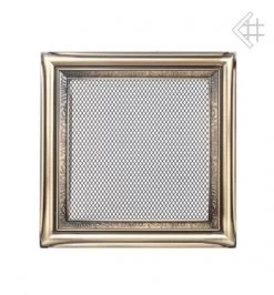 Retro-Lüftungsgitter, 17x17cm, Messing-brüniert