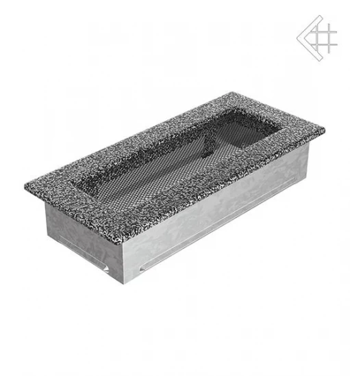 Kamin-Lüftungsgitter, 11x24cm Schwarz/silber