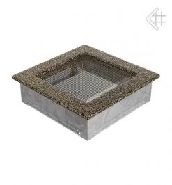 Kamin-Lüftungsgitter, 17x17cm Schwarz/gold