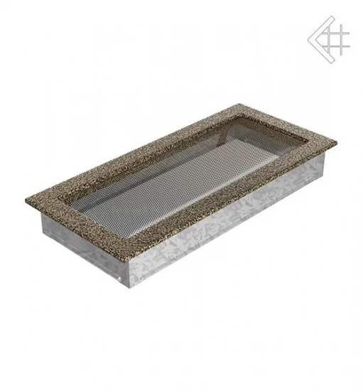 Kamin-Lüftungsgitter, 17x37cm Schwarz/gold