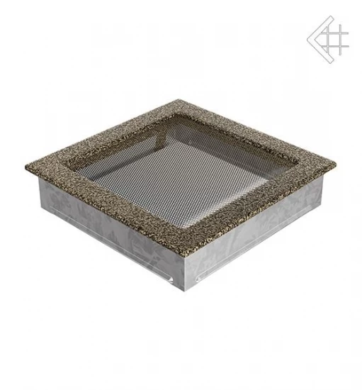 Kamin-Lüftungsgitter, 22x22cm Schwarz/gold