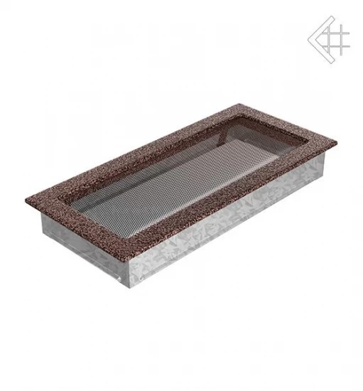 Kamin-Lüftungsgitter, 17x37cm Schwarz/kupfer