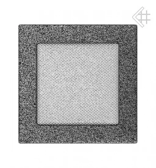 Kamin-Lüftungsgitter, 17x17cm Schwarz/silber – Bild 2