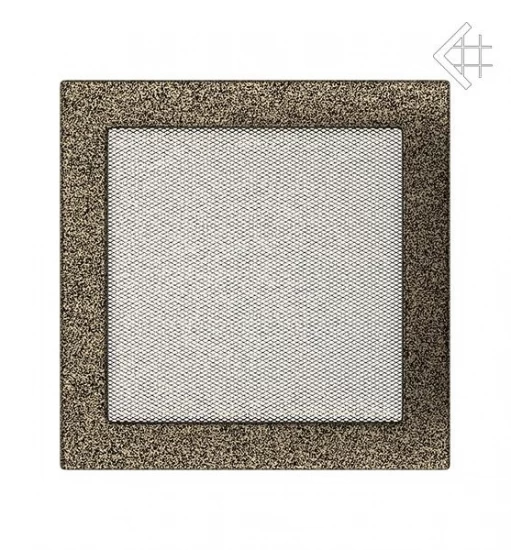 Kamin-Lüftungsgitter, 22x22cm Schwarz/gold – Bild 2