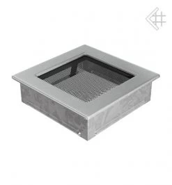 Luxus-Lüftungsgitter, 17x17cm, Edelstahl Gebürstet