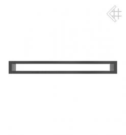 Lüftungsgitter, Luftschlitz Offen, 6x60cm, Schwarz