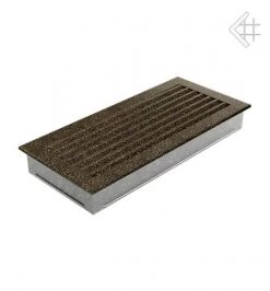 Luftgitter, Lamellen Feststehend, 17x37cm, Schwarz/gold