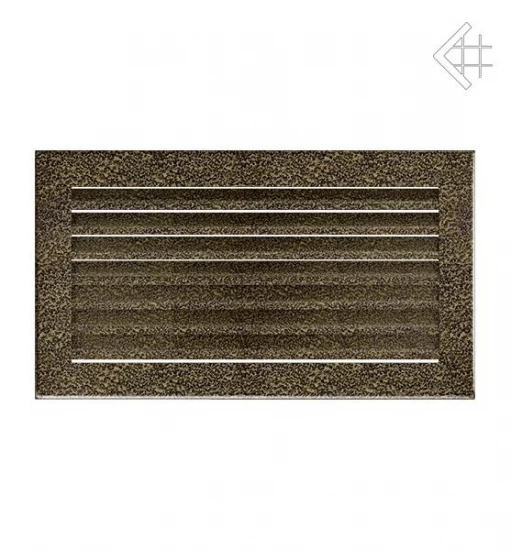 Luftgitter, Lamellen Feststehend, 17x30cm, Schwarz/gold – Bild 2