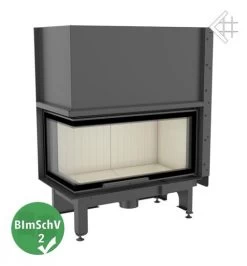 *EEK A - Eck-Kamineinsatz Kratki NADIA/14/L/BS/G Mit Schiebetür Und Seitenscheibe Links - 14 KW