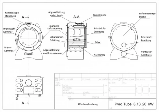 Pyrolytischer Warmluftofen Pyro Tube 20 KW – Bild 10