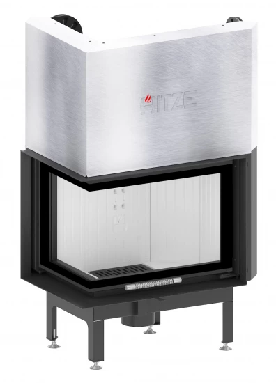 EEK A+ - Eck-Kamineinsatz HITZE Albero AL11LG.H DECO Mit Schiebetür, Seitenglas Links -11kW