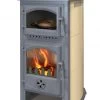 EEK A - Kaminofen Mit Backfach Und Herdplatte Cucina Creme - 9,7kW