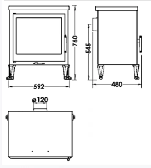 EEK A Kaminofen Panadero Castilla EcoDesign Mit Herdplatte - 8,0 KW – Bild 4