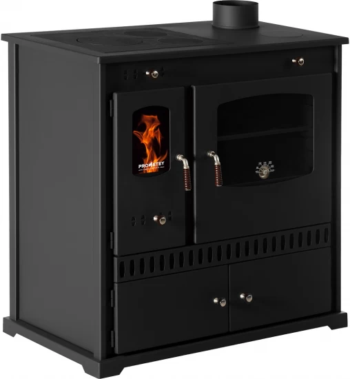 EEK A+ Küchenofen Holzherd Perfect ECO Schwarz, Rechte Version - 7 KW Dauerbrandherd – Bild 4