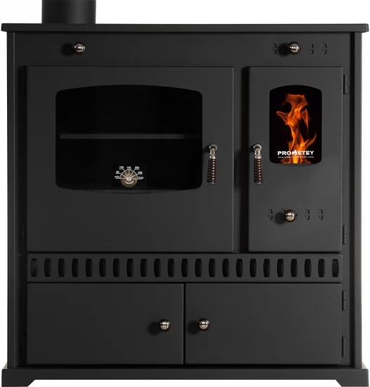 EEK A+ Küchenofen Holzherd Perfect ECO Schwarz, Linke Version - 7 KW Dauerbrandherd – Bild 2