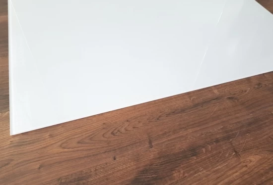 Saisonplatte Rechteck 120x50cm Glas Weiß - Kamin-Vorlegeplatte Funkenschutzplatte Kaminbodenplatte Glasplatte – Bild 4