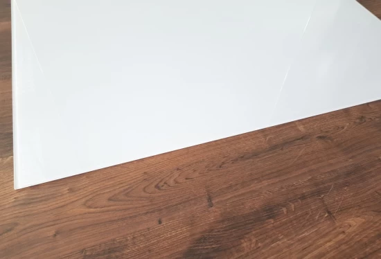 Quadrat 90x90cm Glas Weiß - Funkenschutzplatte Kaminbodenplatte Glasplatte Ofenplatte – Bild 3