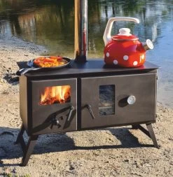 Outdoor-Küchenherd "Traudel" - Holzbackofen, Gartenkamin, Zeltofen, Pizza-Ofen, Brotbackofen