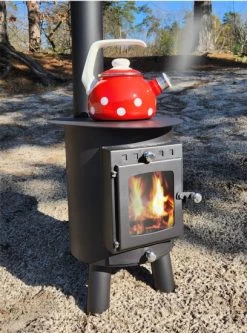 Gartenofen "OLE" Mit Herdplatte, Zeltofen, Terrassenofen, Camping, Outdoor-Kamin, Krisenofen