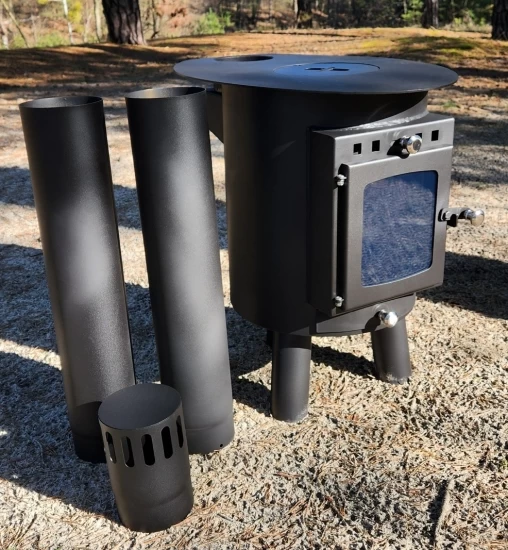 Gartenofen "OLE" Mit Herdplatte, Zeltofen, Terrassenofen, Camping, Outdoor-Kamin, Krisenofen – Bild 6