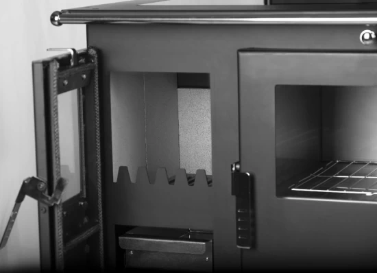 EEK A+ Premium-Holzherd, Beistellherd CS INOX Rechts (Cerankochfeld + Edelstahlbackfach) -7,7 KW – Bild 6