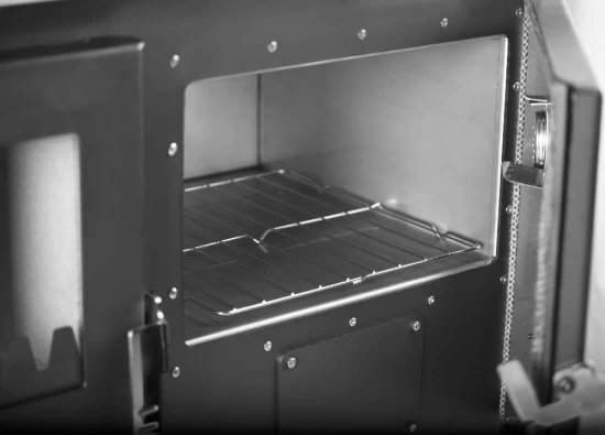 EEK A+ Premium-Holzherd, Beistellherd CS INOX Rechts (Cerankochfeld + Edelstahlbackfach) -7,7 KW – Bild 5