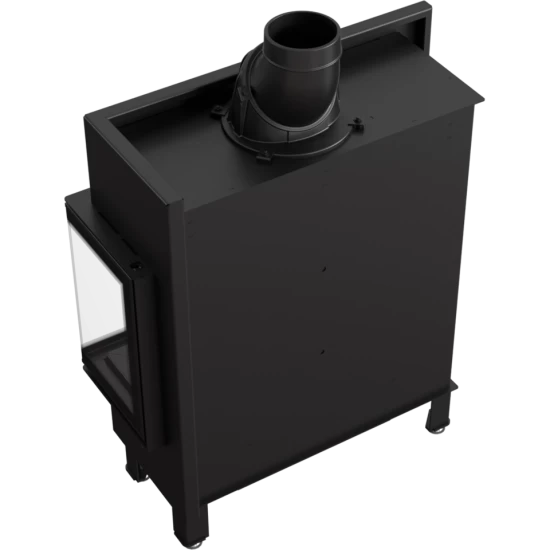 *EEK A+ Eck-Kamineinsatz Kratki LUCY/14/SLIM/P/BS Mit Seitenglas Rechts - 10kW – Bild 3