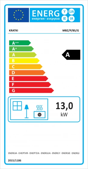 *EEK A - Eck-Kamineinsatz Kratki MBZ 13 Mit Schiebetür, Seitenglas Rechts - 13 KW – Bild 3