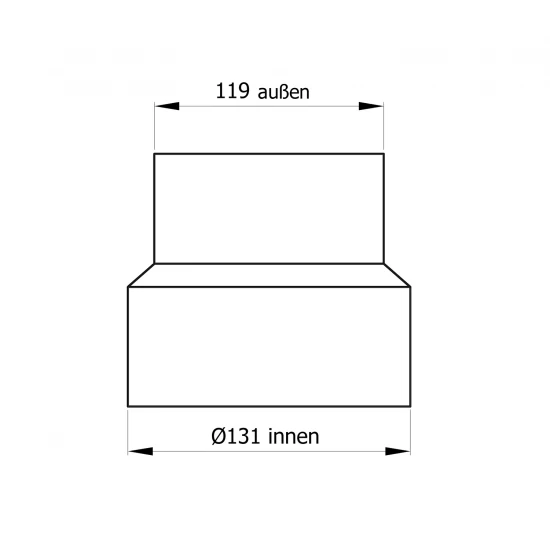 130 Mm - 120 Mm - Reduzierung In Schwarz – Bild 2