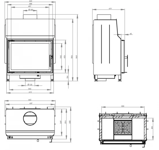 EEK A+ Kamineinsatz HITZE STMA54X39.S Mit 9kW – Bild 4