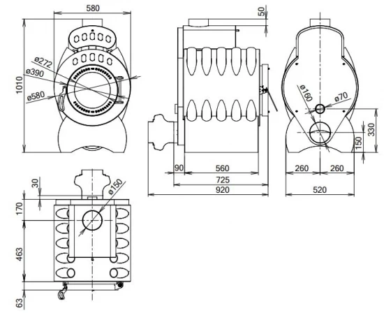 Warmluftofen APOLO 20 Pro Mit Ventilator 20 KW – Bild 7
