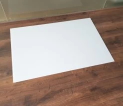 Saisonplatte Rechteck 110x70cm Glas Weiß - Kamin-Vorlegeplatte Funkenschutzplatte Kaminbodenplatte Glasplatte