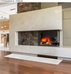 Saisonplatte Rechteck 110x40cm Glas Weiß - Kamin-Vorlegeplatte Funkenschutzplatte Kaminbodenplatte Glasplatte