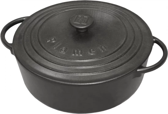 Gusseisen-Kasserolle 5,7 Liter - Ø 300 X 160 Mm Topf Mit Deckel Aus Gusseisen -Dutch Oven – Bild 3