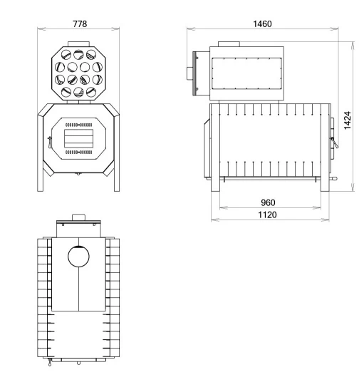 Warmluftofen Hallenheizung FALCO ECO 80 KW Mit Ventilator – Bild 6
