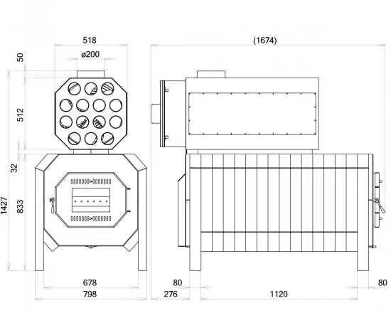 Warmluftofen Hallenheizung FALCO ECO 120 KW Mit Ventilator – Bild 5