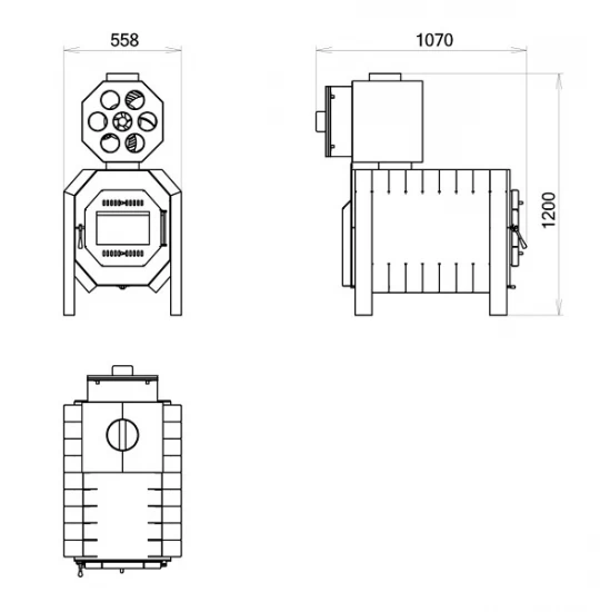 EEK A+ Warmluftofen Werkstattofen FALCO ECO 30 KW Mit Ventilator – Bild 5