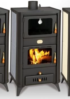 EEK A Wasserführender Kaminofen Mit Backfach Prity FG W18R, Graphite - 23,4 KW