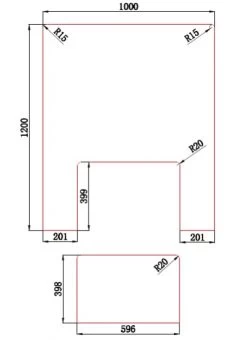 Saisonplatte 2teilig Typ VI *Frosty* - Funkenschutzplatte Kaminbodenplatte Glasplatte Milchglas