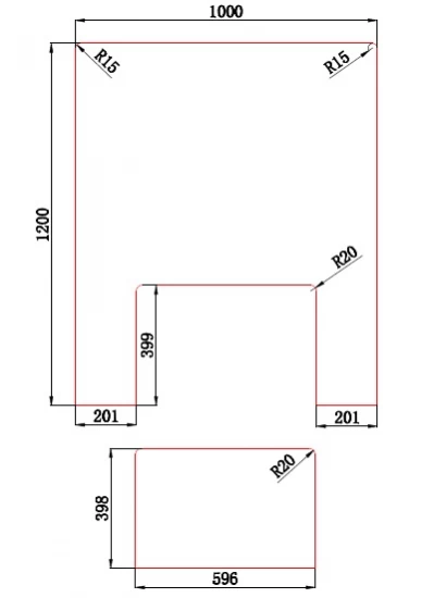 Saisonplatte 2teilig Typ VI *Frosty* - Funkenschutzplatte Kaminbodenplatte Glasplatte Milchglas
