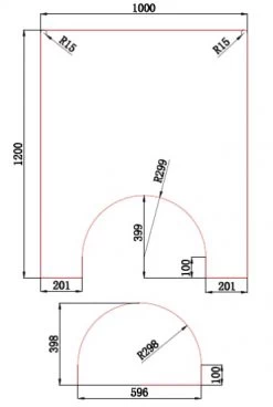 Saisonplatte 2teilig Typ VIII *Frosty* - Funkenschutzplatte Kaminbodenplatte Glasplatte Milchglas