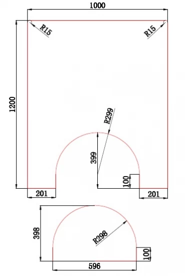 Saisonplatte 2teilig Typ VIII *Frosty* - Funkenschutzplatte Kaminbodenplatte Glasplatte Milchglas