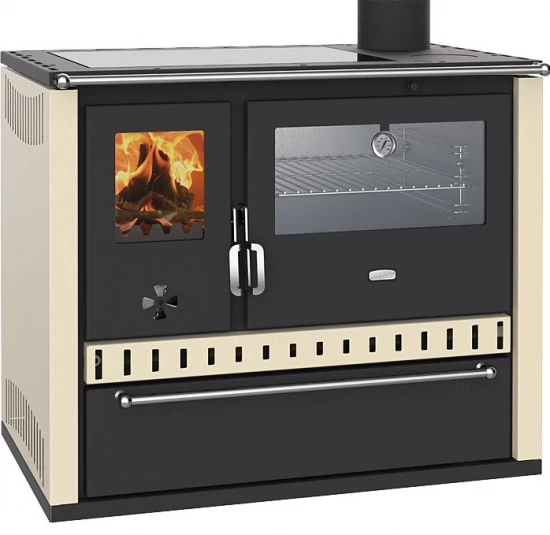 EEK A Premium-Küchenofen Holzherd GT Mit !Cerankochfeld!+!Edelstahlbackfach!-Dauerbrandherd - 15kW