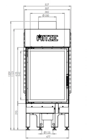 EEK A+ - Kamineinsatz HITZE Albero AL11S.V DECO Extra Hohe Sichtscheibe -11kW – Bild 5