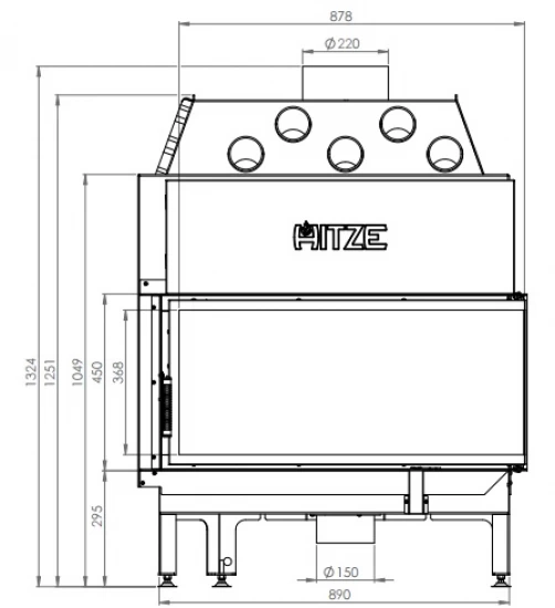 EEK A+ - Eck-Kamineinsatz HITZE Albero AL19R.H DECO Mit Seitenglas Rechts -19kW – Bild 7